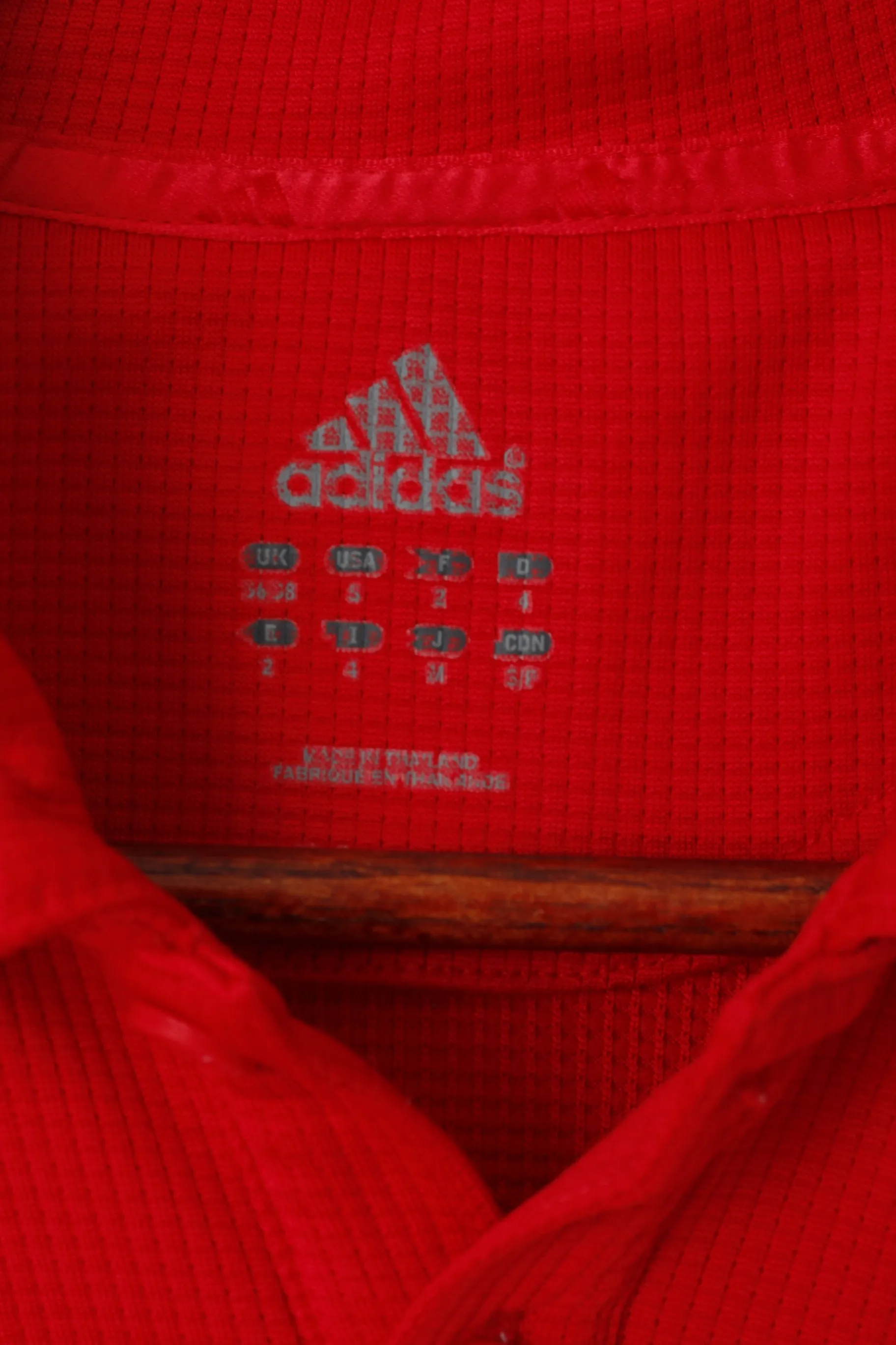 Adidas Men S Polo Shirt Red Deutscher German Fussball Bund 2005 Jersey Top