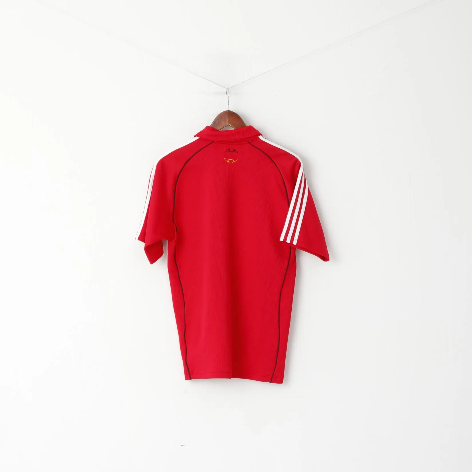 Adidas Men S Polo Shirt Red Deutscher German Fussball Bund 2005 Jersey Top
