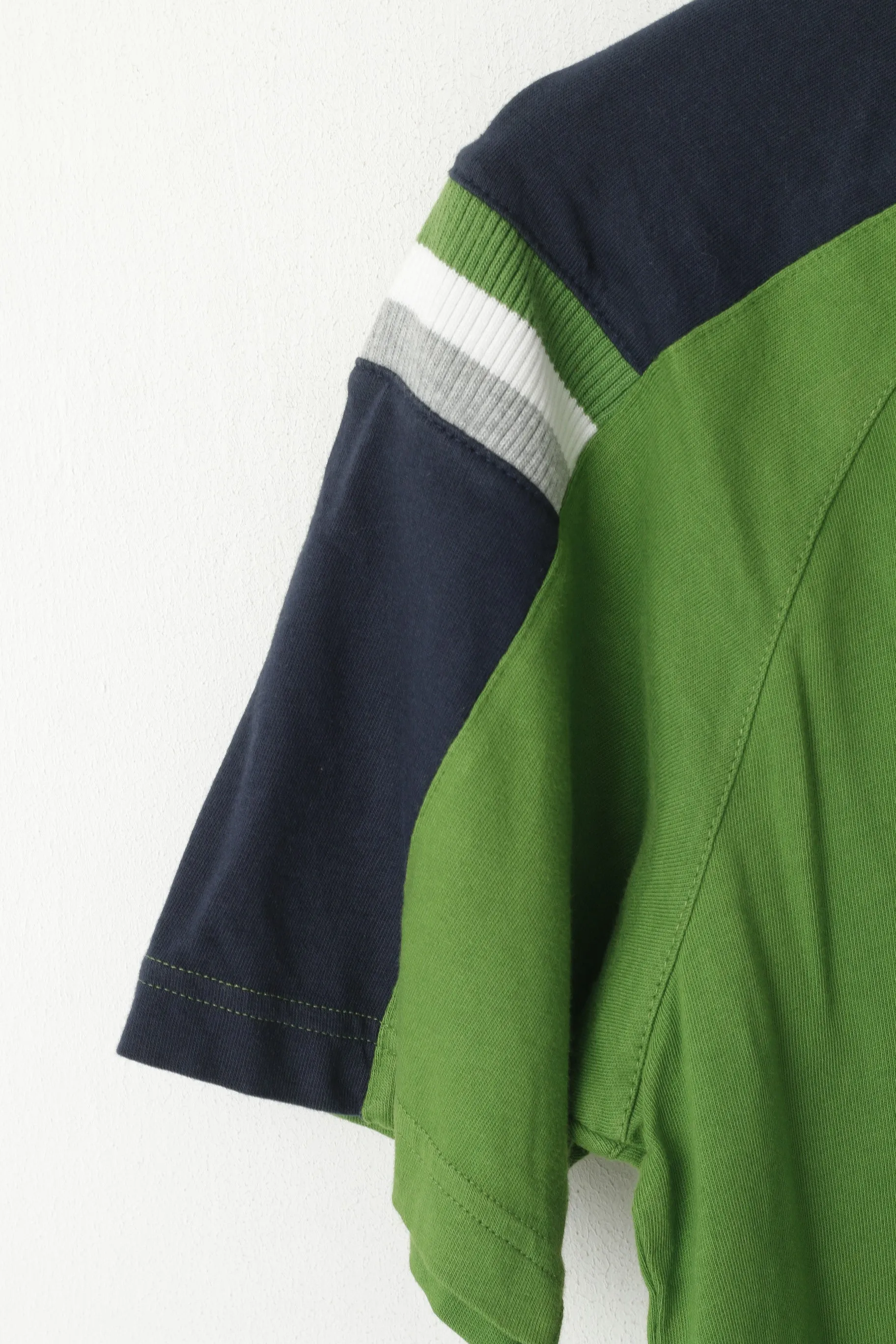 Adidas Men S Shirt Green Cotton Emroidered Logo Crew Neck Sport Traning Top