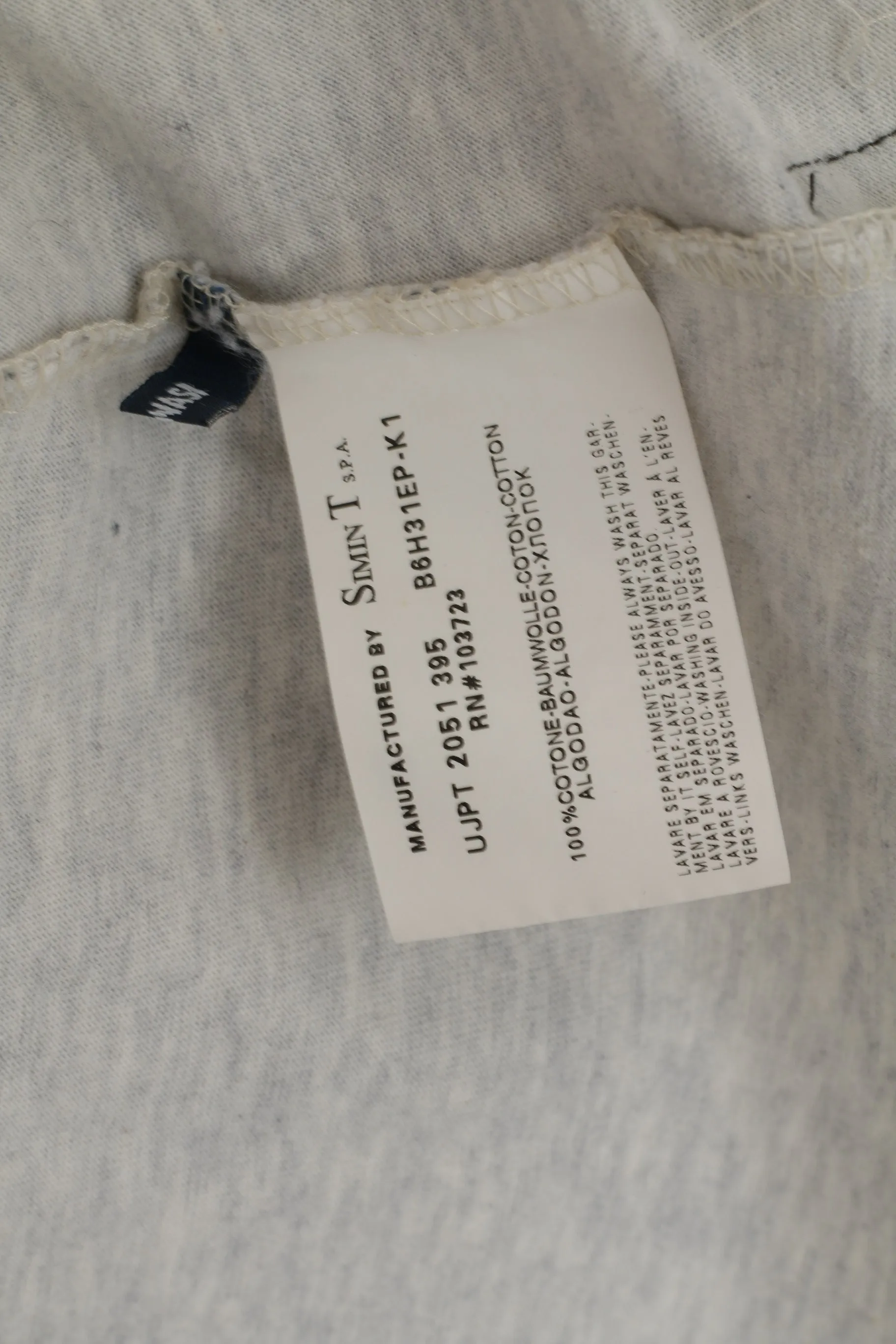 Armani Jeans Men L (S) Shirt Grey Graphic AJ Cotton Summer Crew Neck Top