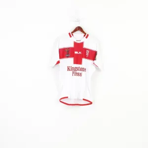 BLK  Men L Shirt White World Cup 2017 Jersey England Rugby League Crew Neck Vintage  Top