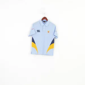 Canterbury Men S Polo Shirt Blue Treharris Phoenix R.F.C. Collar Vintage Sport Top