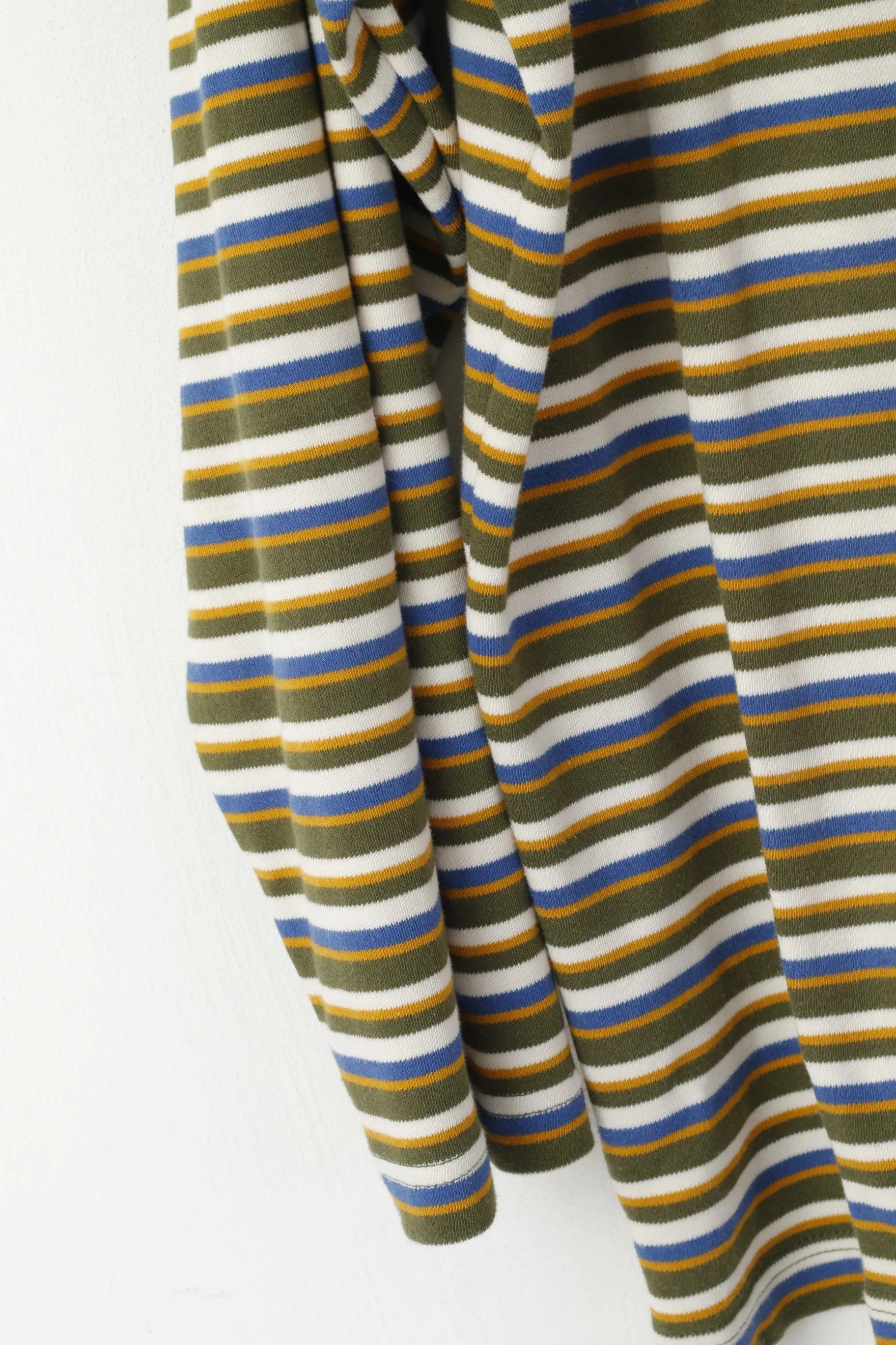 Carnaby's Collection Men XL Shirt Multi Striped Cotton Turtle Neck Stretch Long Sleeve Top