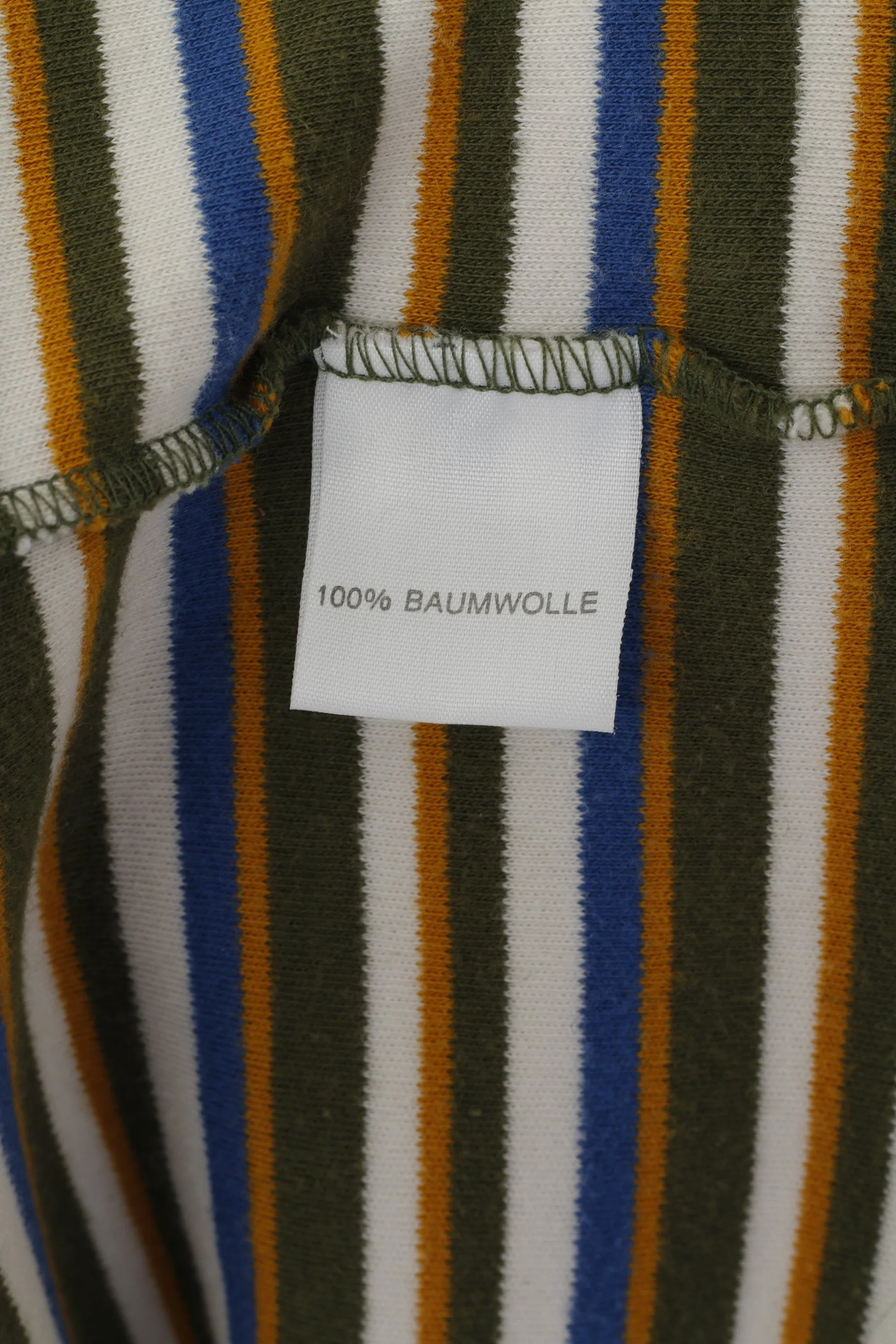 Carnaby's Collection Men XL Shirt Multi Striped Cotton Turtle Neck Stretch Long Sleeve Top