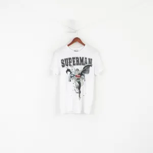 Cedar Wood State Men M Shirt White Cotton Superman Man Of Steel Top