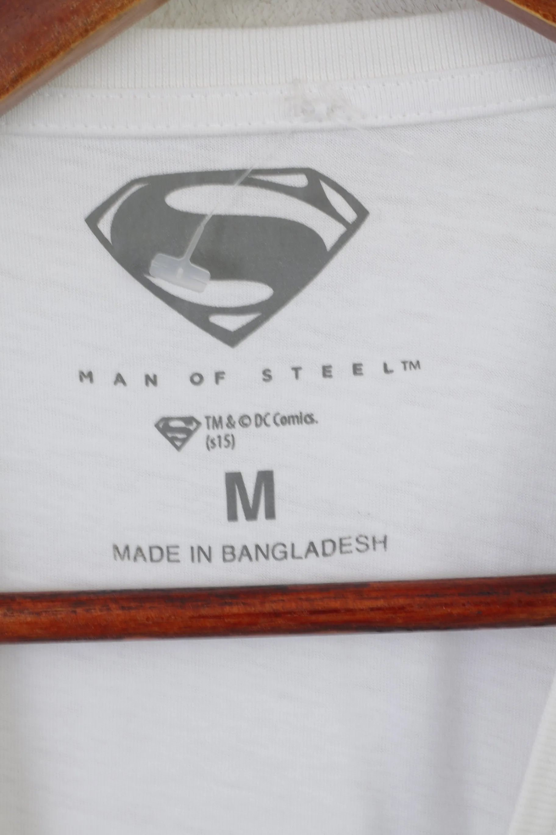 Cedar Wood State Men M Shirt White Cotton Superman Man Of Steel Top