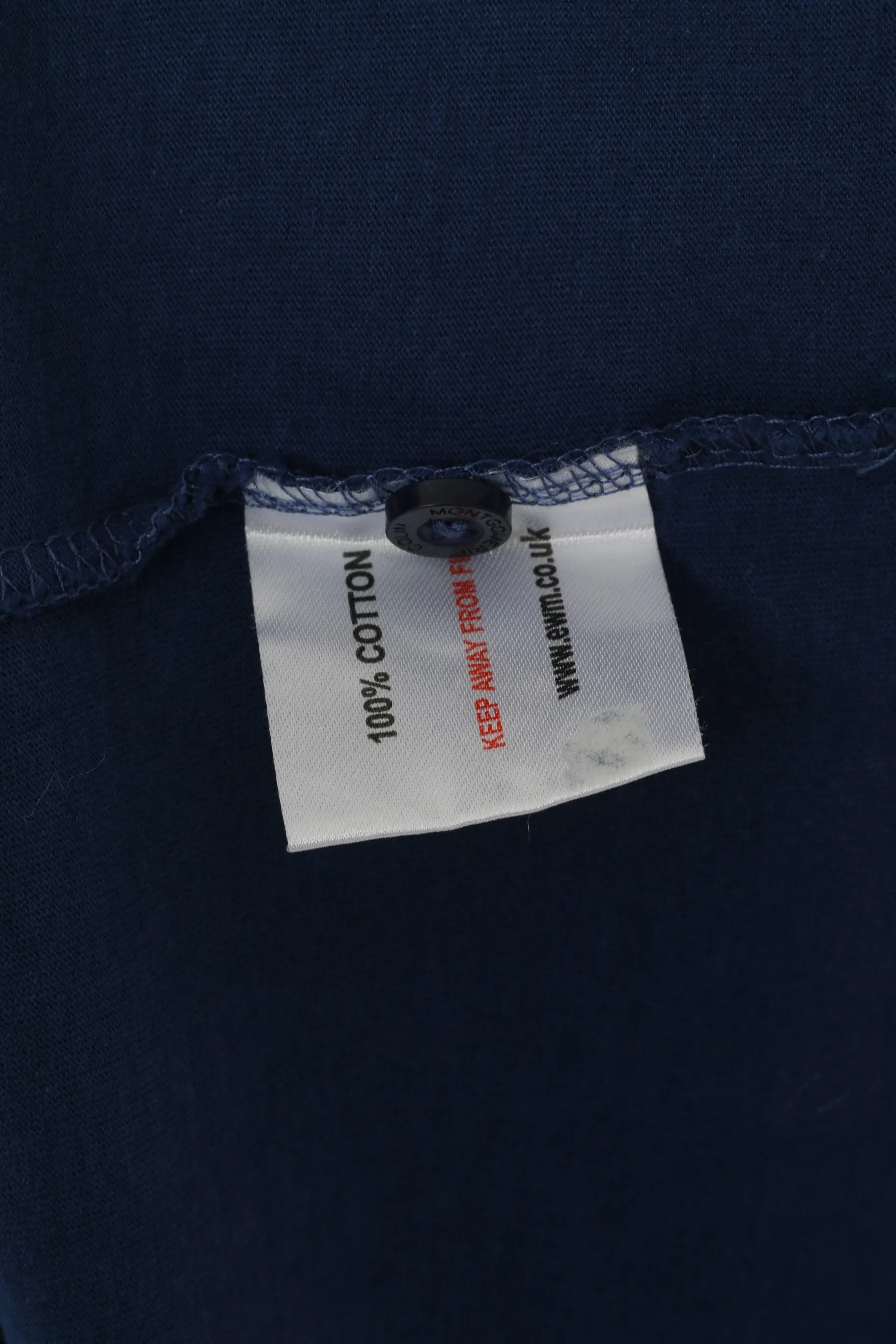 Colin Montgomerie Men XL Polo Shirt Navy Cotton Stretch Long Sleeve Golf Top