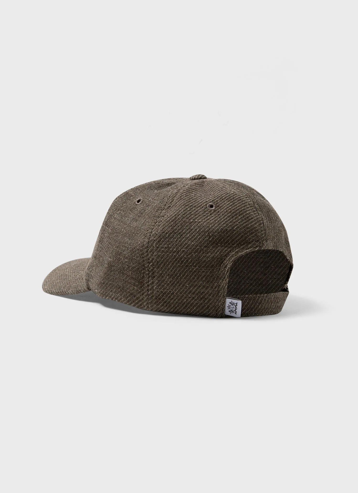 Cotton Linen Twill  Cap in Khaki Sunspel