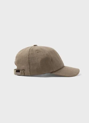Cotton Raffia Cap in Dark Stone Sunspel