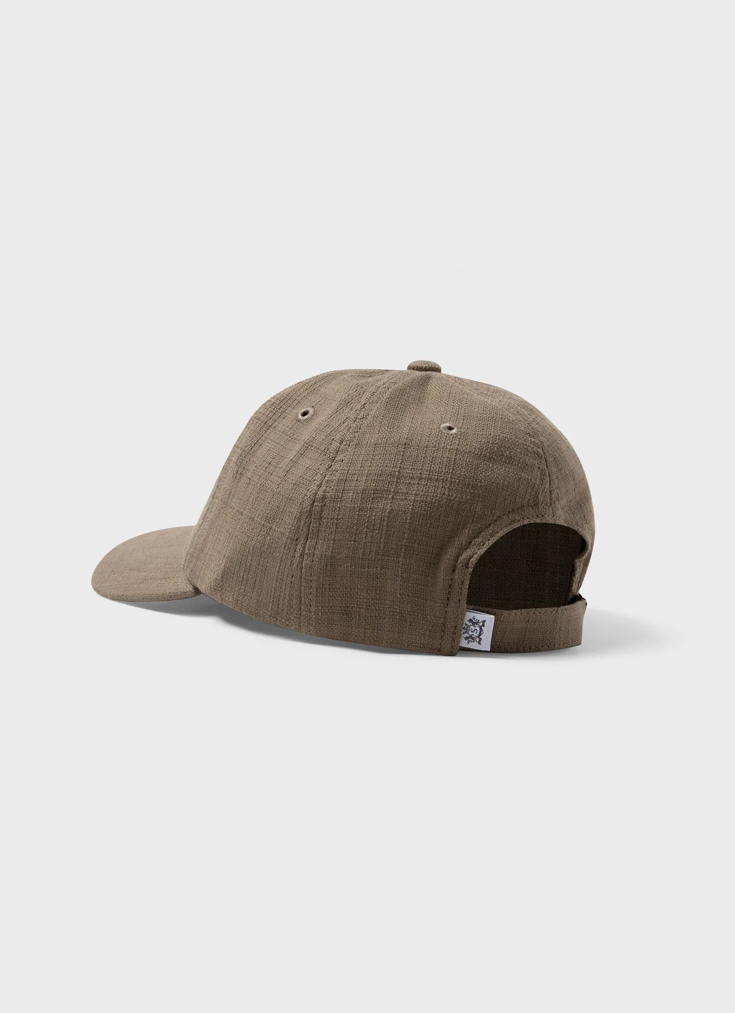 Cotton Raffia Cap in Dark Stone Sunspel