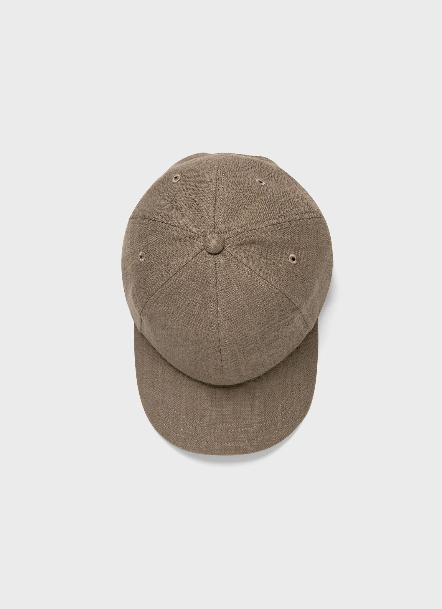 Cotton Raffia Cap in Dark Stone Sunspel