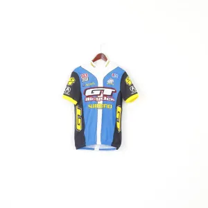 De Marchi Men L Cycling Shirt Blue White Rock Shox Italy Bicycle Shirt Acura Michelin Sportswear Classic Top Short Sleeve