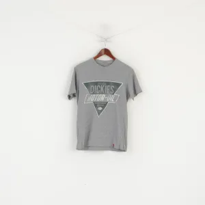 Dickies Men S (XS) Shirt Grey Cotton Graphic Motor Oil High Octane Vintage Top