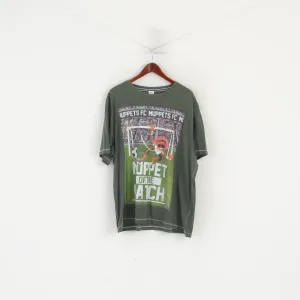 Disney at George Men 3XL T- Shirt Green Graphic Muppet Football XXL Top