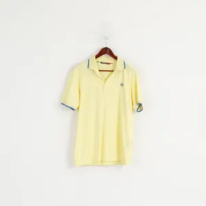 Duck And Cover Men L Polo Shirt Yellow Cotton vaughan Style Classic Top