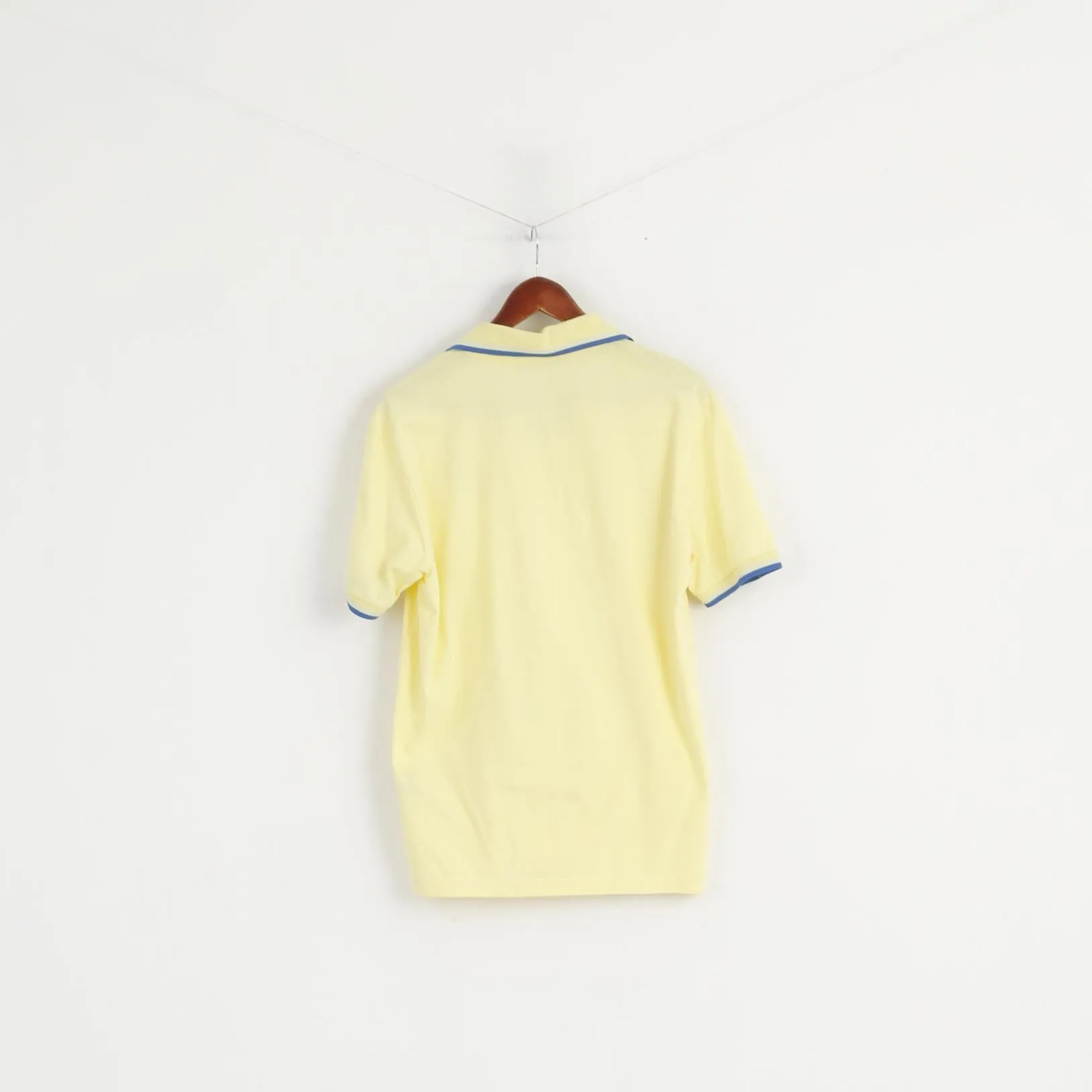 Duck And Cover Men L Polo Shirt Yellow Cotton vaughan Style Classic Top