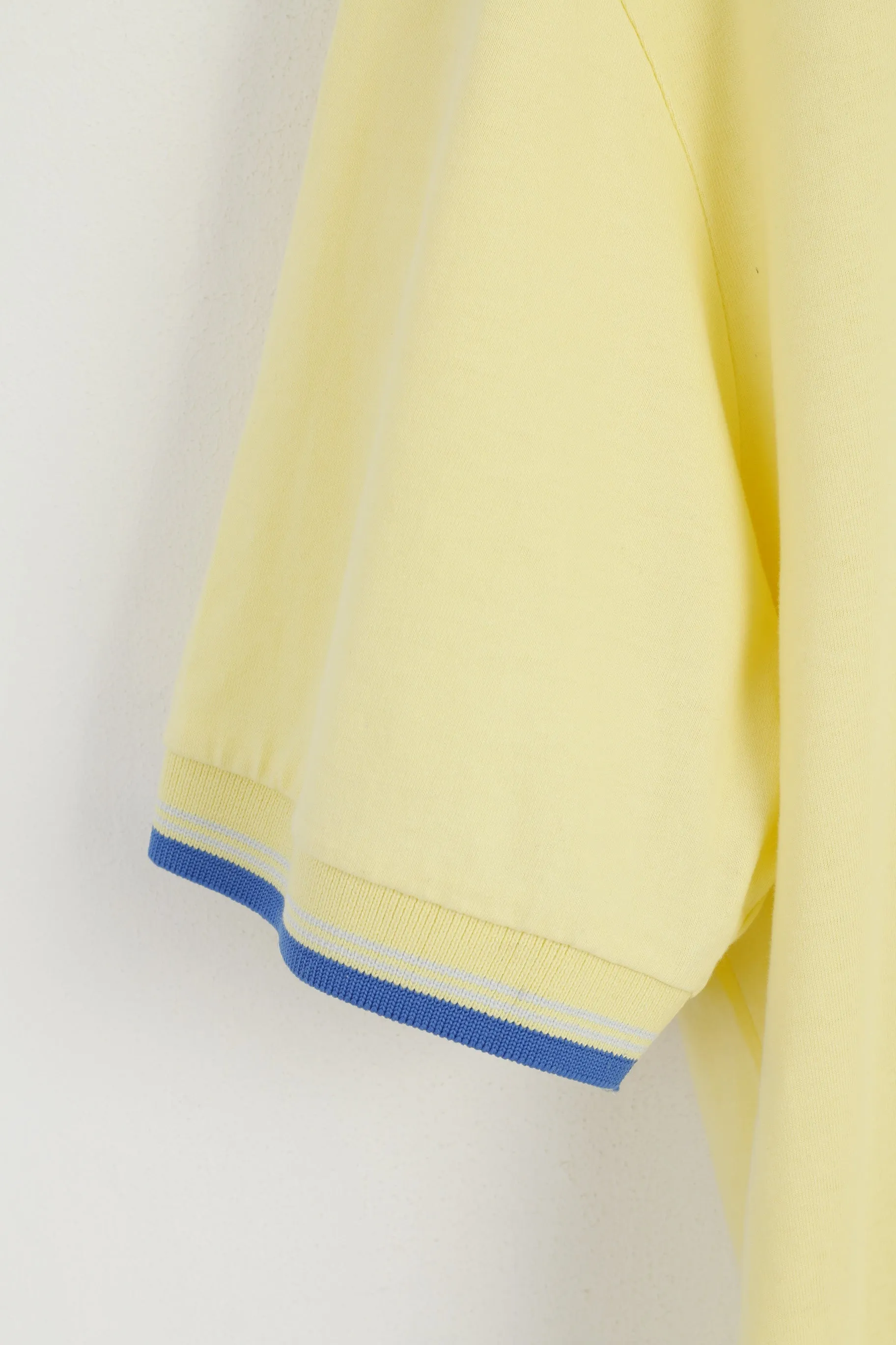 Duck And Cover Men L Polo Shirt Yellow Cotton vaughan Style Classic Top