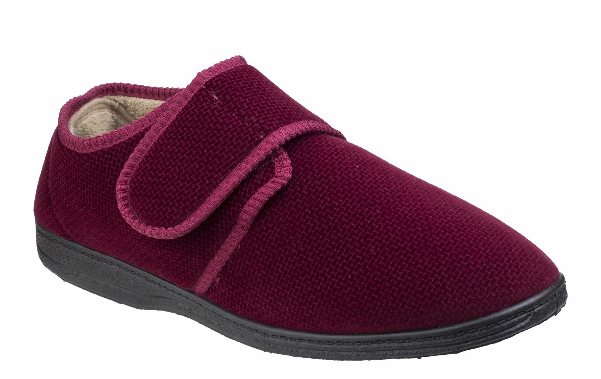 Fleet & Foster Sam Velcro Mens Touch Fastening Slipper