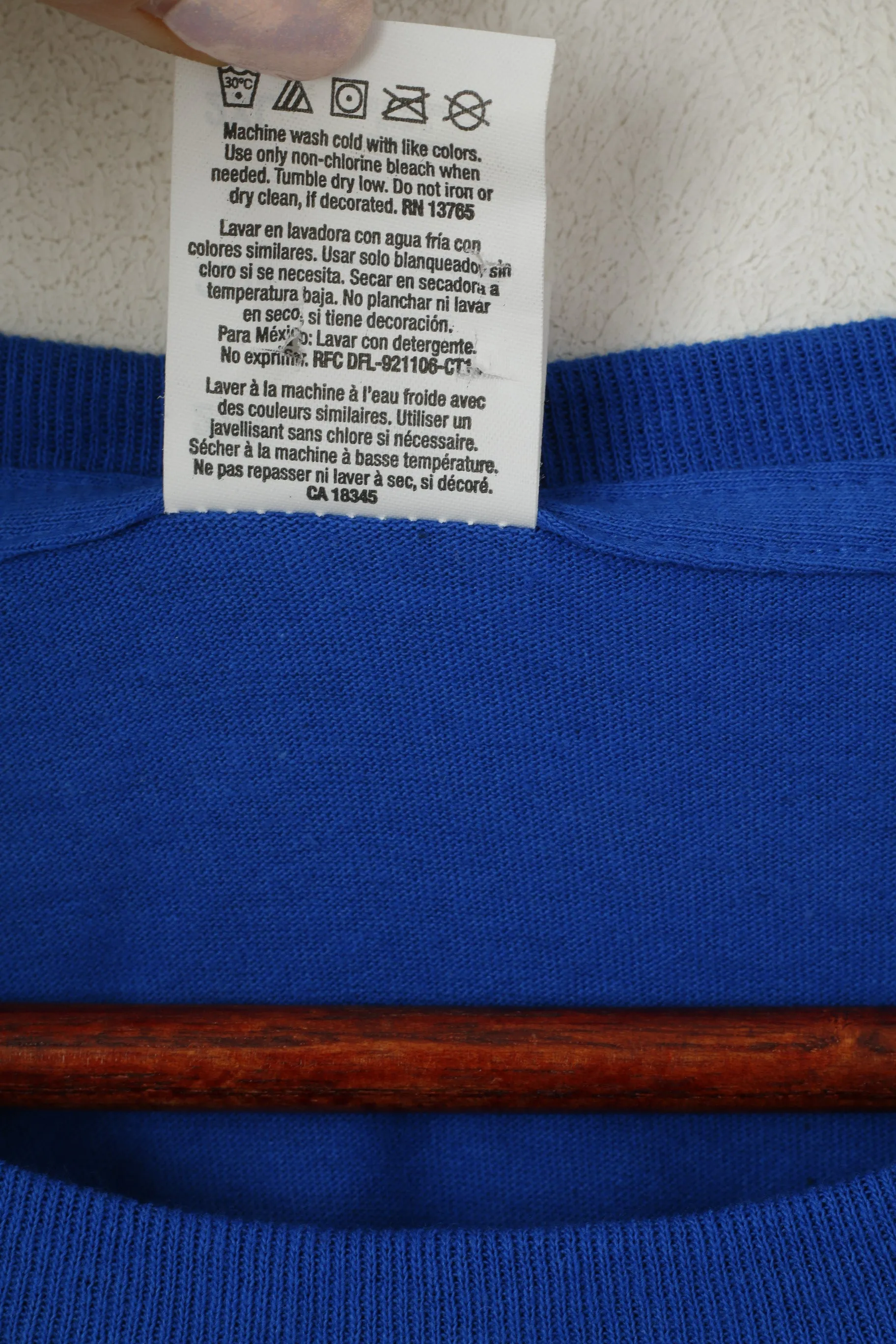 Fruit Of the Loom Men 2XL T- Shirt Blue Cotton Graphic Dope Music Top