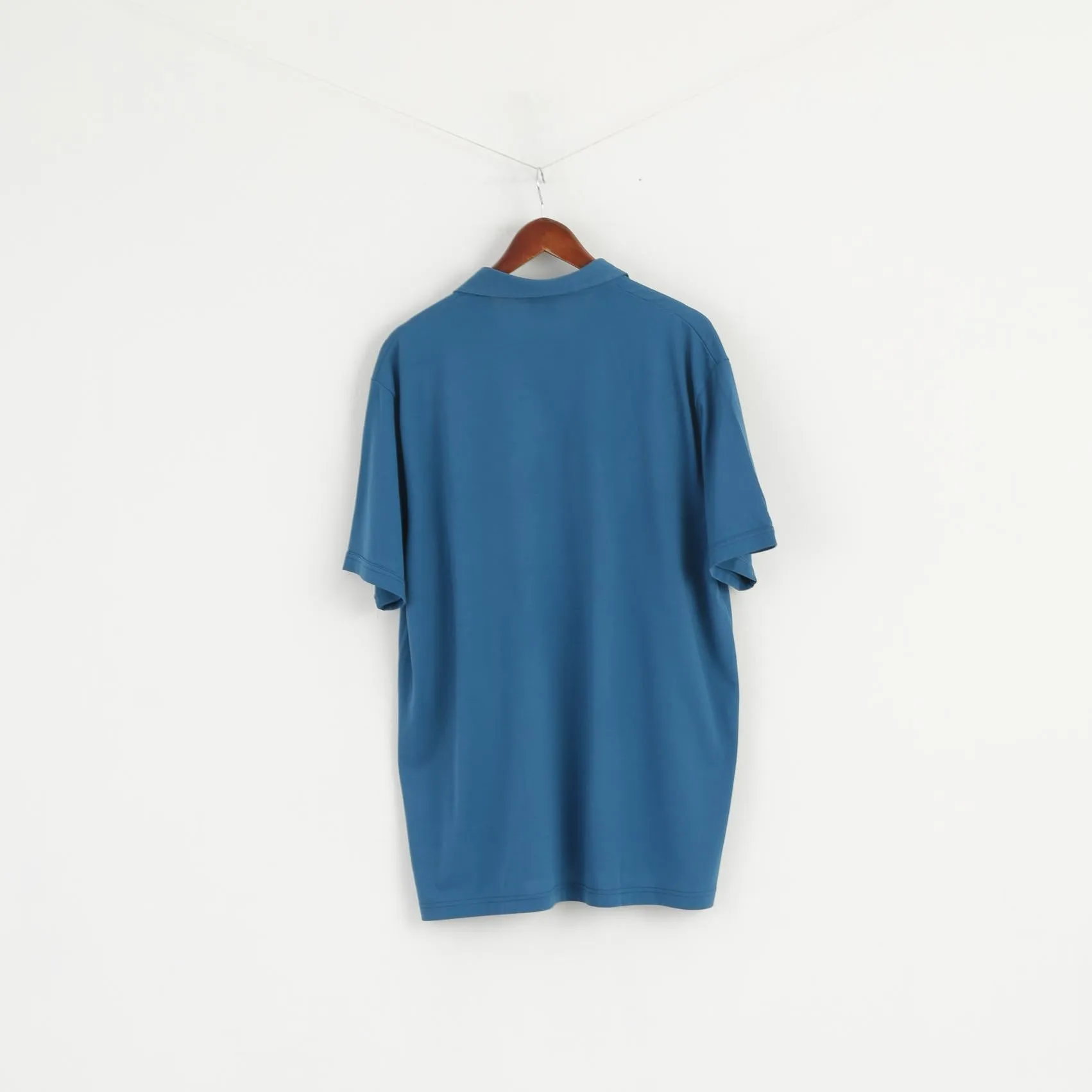 GABICCI Collezione Men XL Polo Shirt Sea Green Cotton Soft Detailed Buttons Top