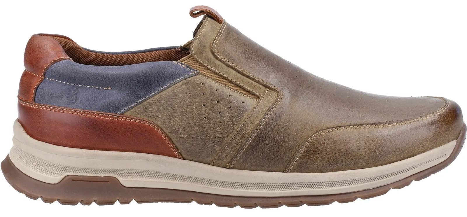 Hush Puppies Cole Mens Leather Slip On Shoe
