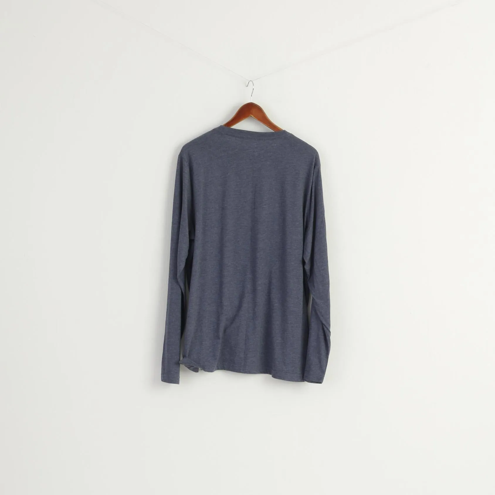 Joules Men XL Shirt Blue Cotton Inspired By Jaunts Long Sleeve Stretch Top