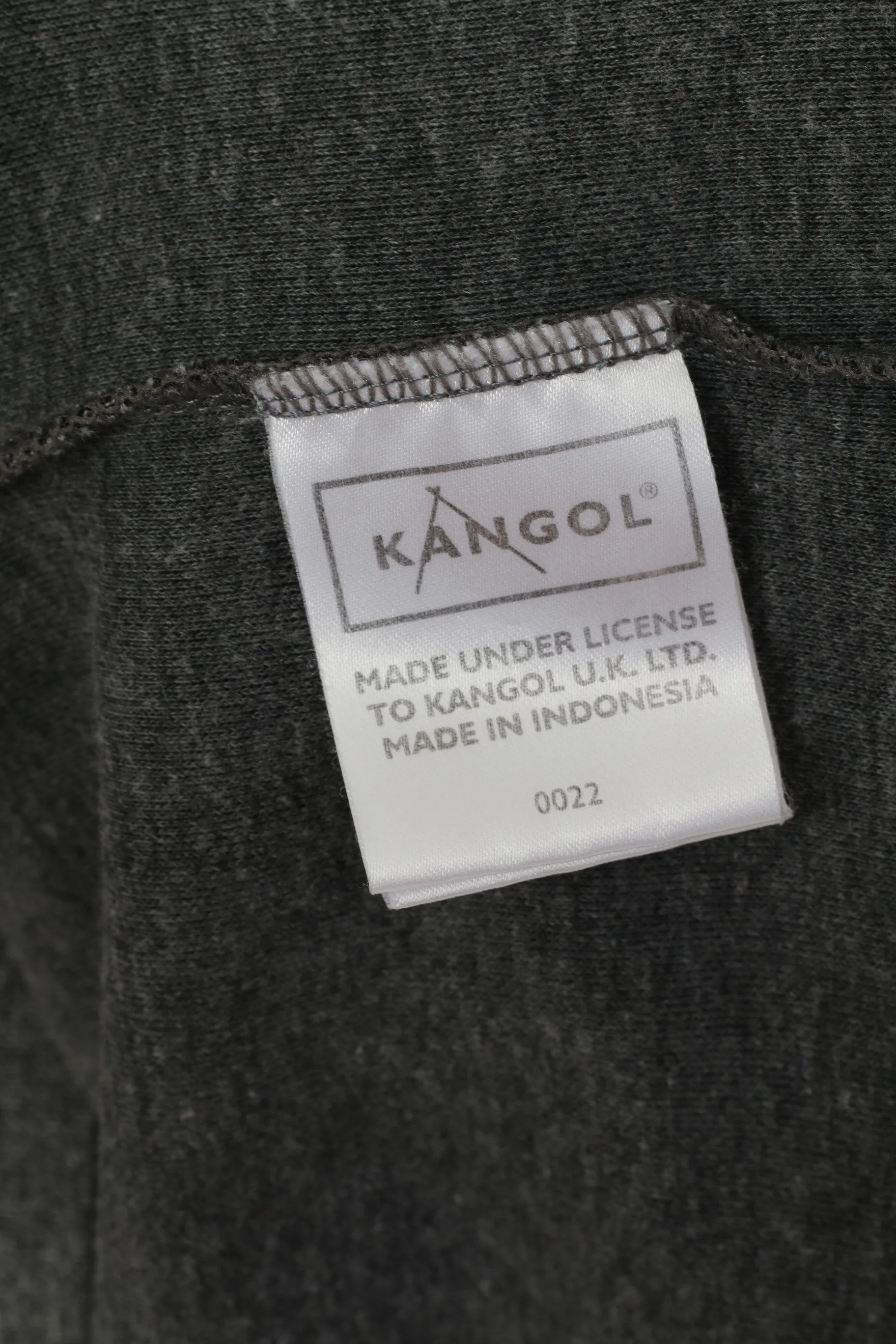 Kangol Men L Polo Shirt Grey Cotton Sport Embroided Logo Short Sleeve Top