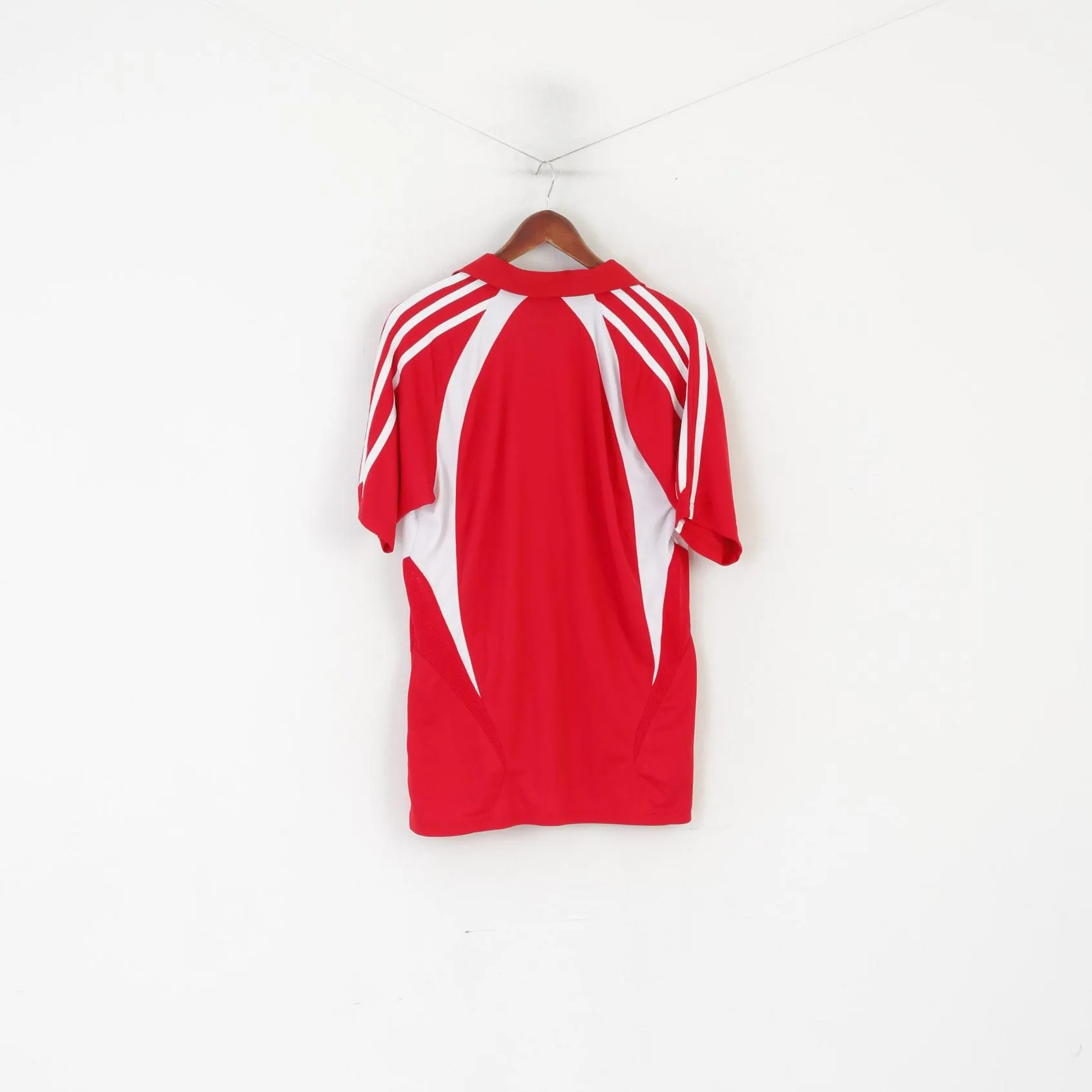 Kooga Rugby Men M Polo Shirt Red HMS Portland Frigate Vintage Jeraey Top