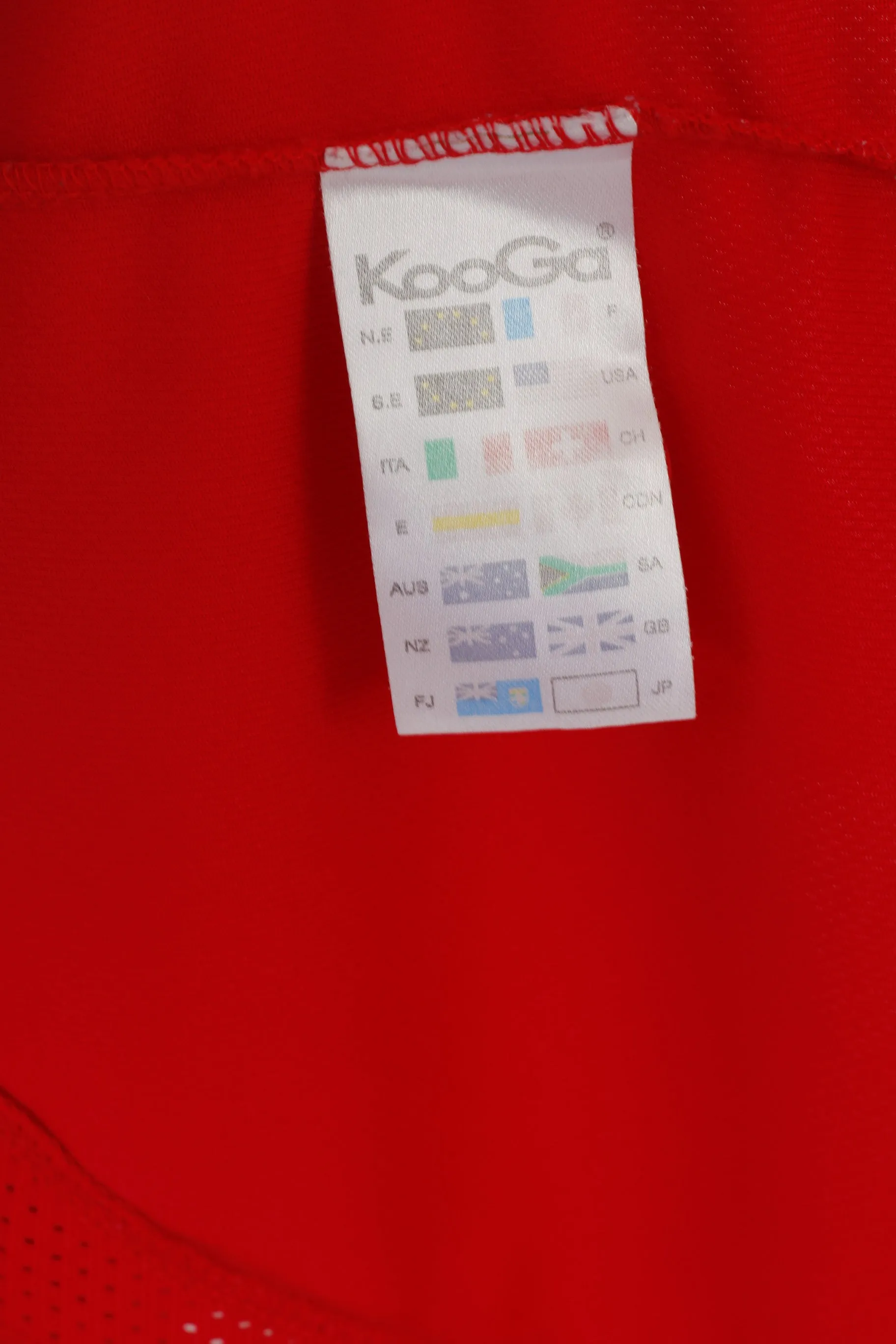 Kooga Rugby Men M Polo Shirt Red HMS Portland Frigate Vintage Jeraey Top