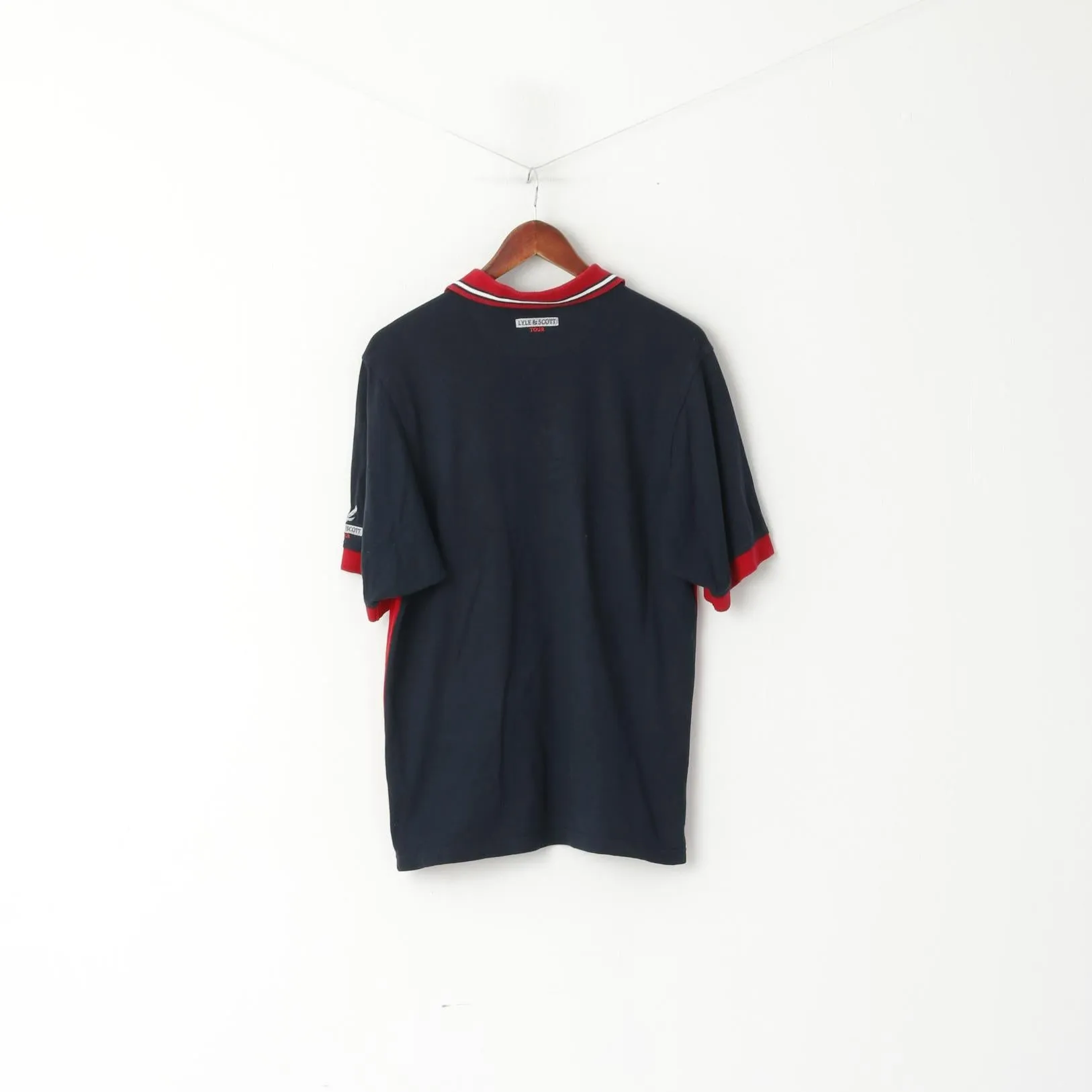 Lyle & Scott Tour Men S Polo Shirt Red Cotton Golf Las Americas Tenerife Top