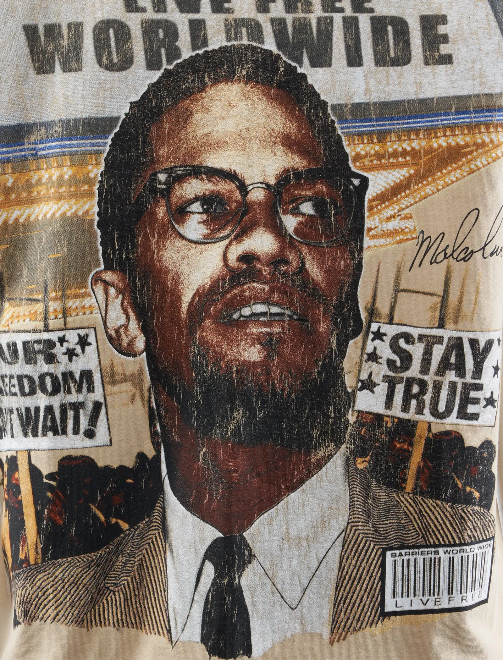 MALCOLM X CREAM TEE