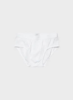 Men's Cellular Cotton Briefs in White Sunspel