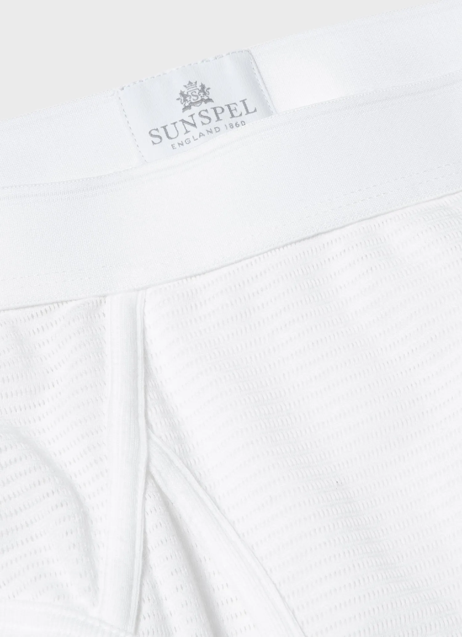 Men's Cellular Cotton Briefs in White Sunspel