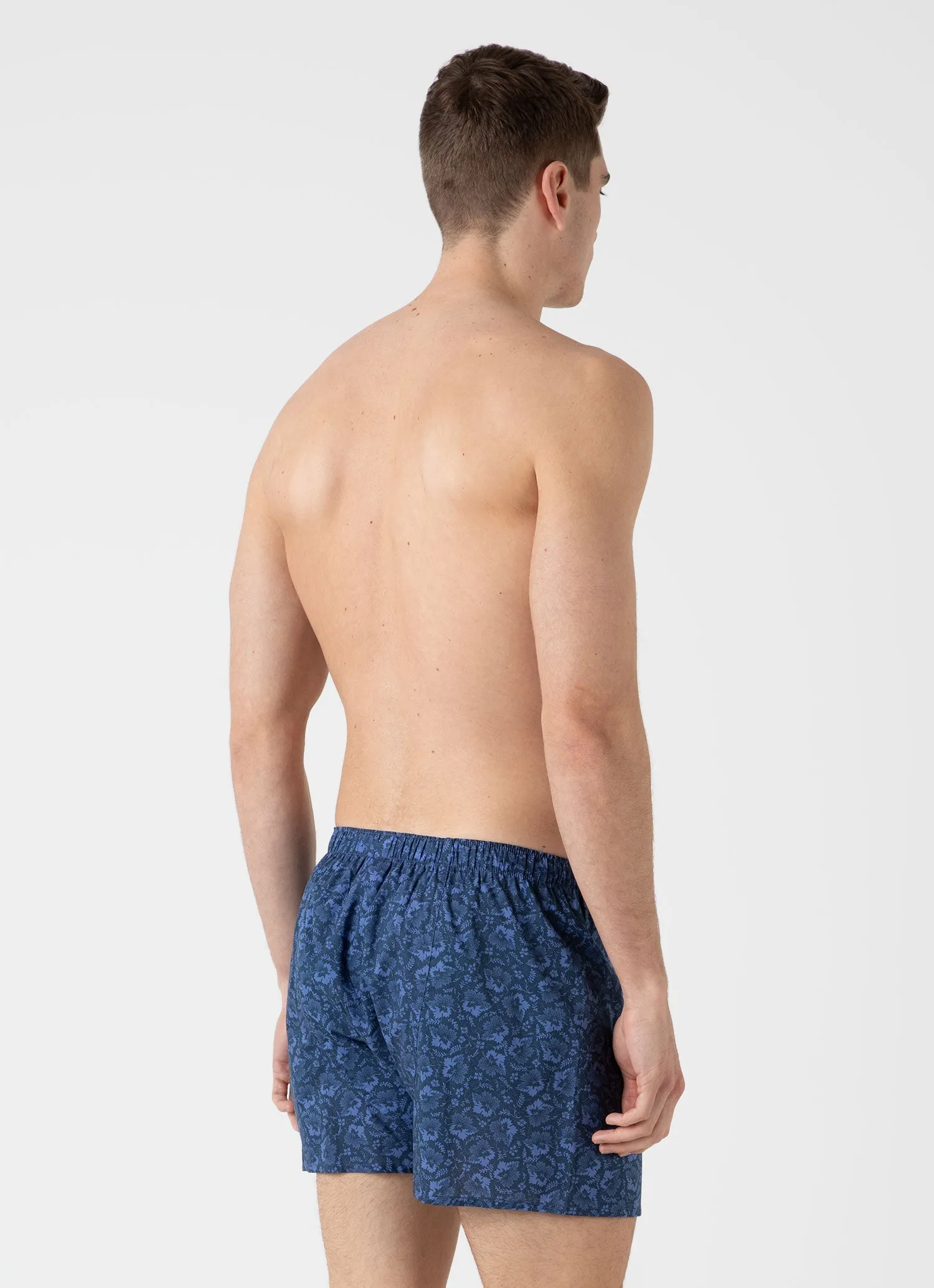 Men's Classic Boxer Shorts in Liberty Fabric in Autumn Breeze Sunspel