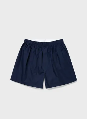 Men's Classic Boxer Shorts in Navy Sunspel