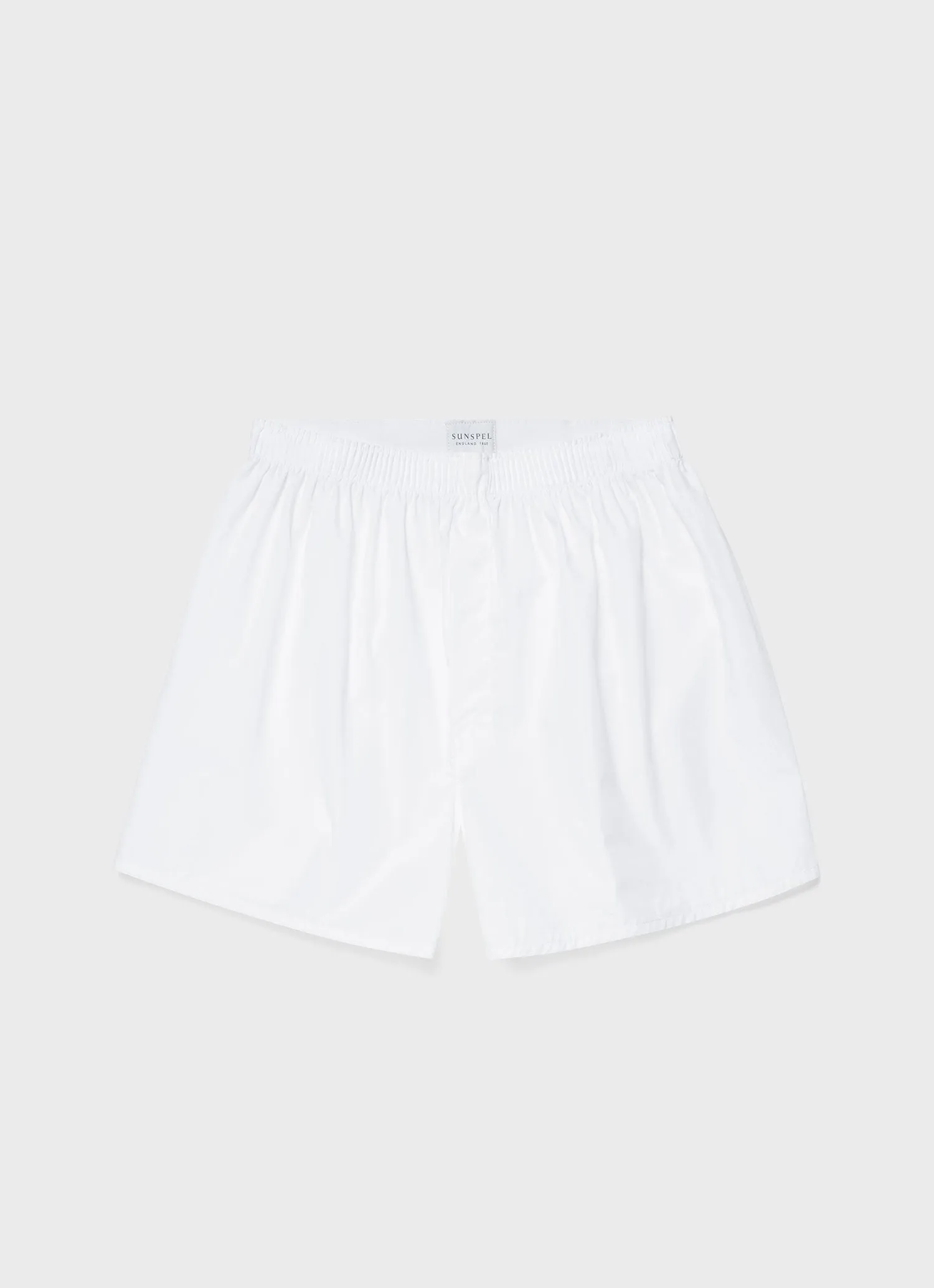 Men's Classic Boxer Shorts in White Sunspel