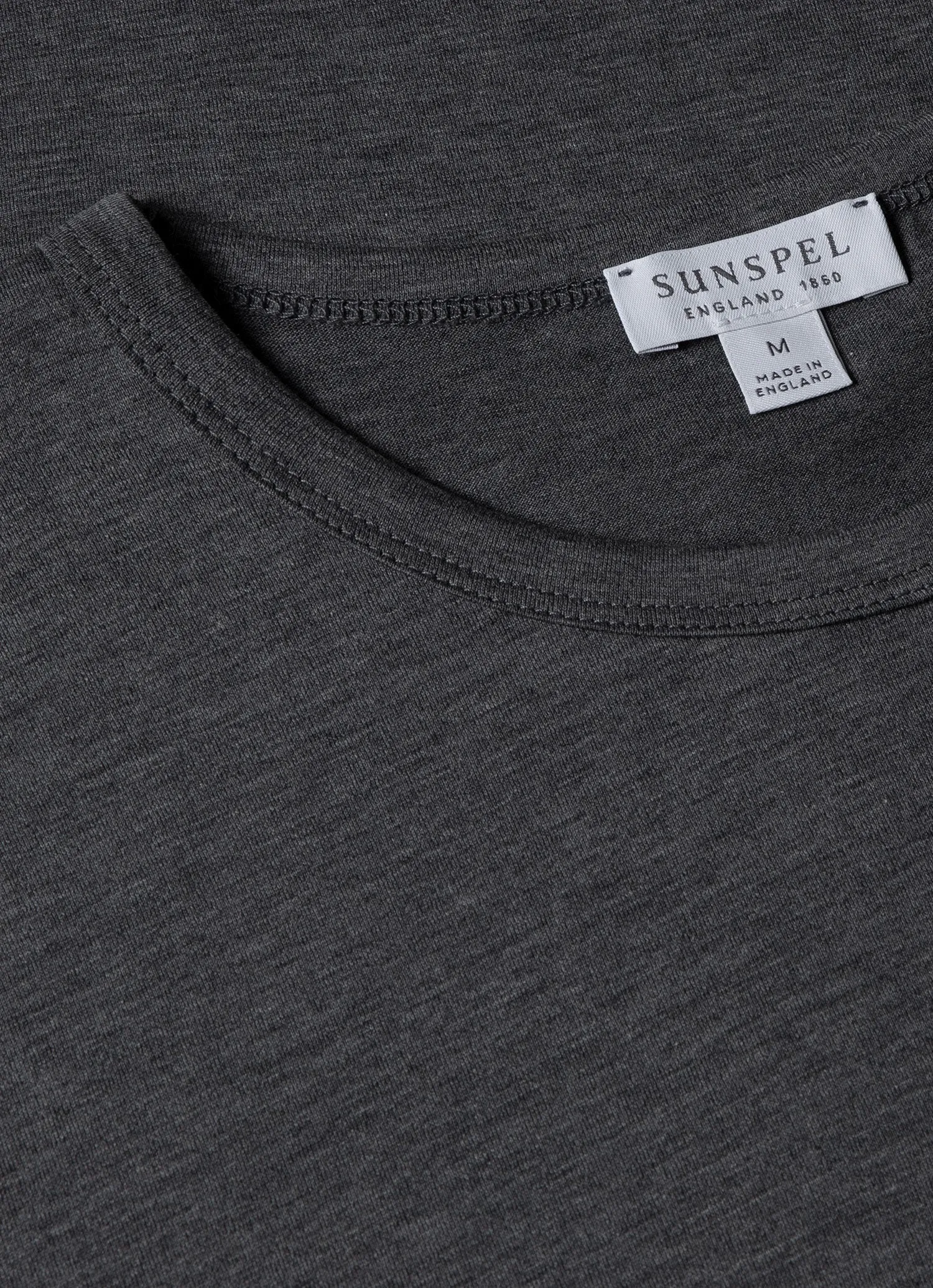 Men's Classic T-shirt in Charcoal Melange Sunspel