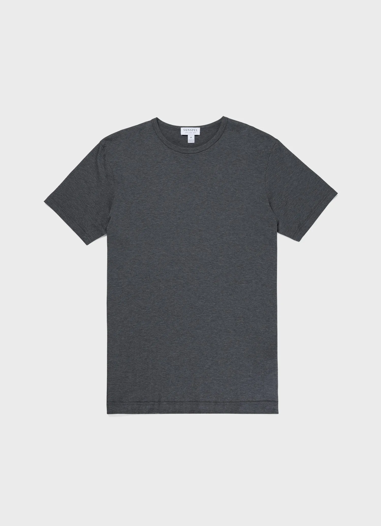 Men's Classic T-shirt in Charcoal Melange Sunspel
