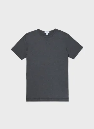 Men's Classic T-shirt in Charcoal Melange Sunspel