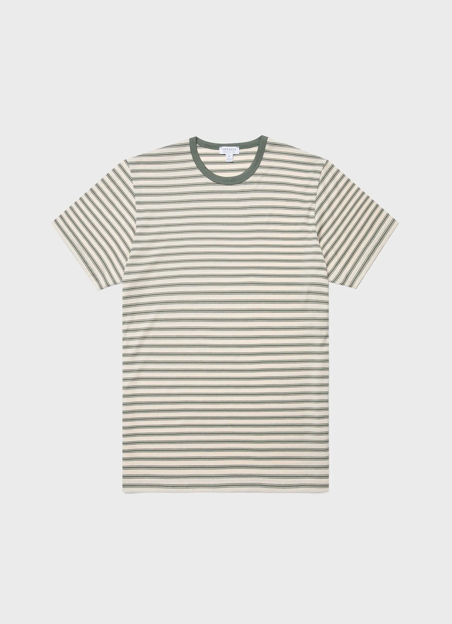 Men's Classic T-shirt in Dusk Green/Undyed Sunspel