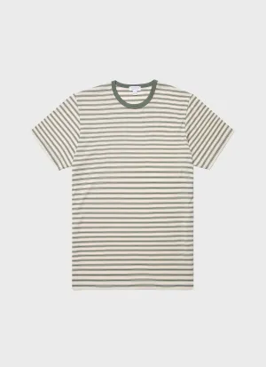 Men's Classic T-shirt in Dusk Green/Undyed Sunspel