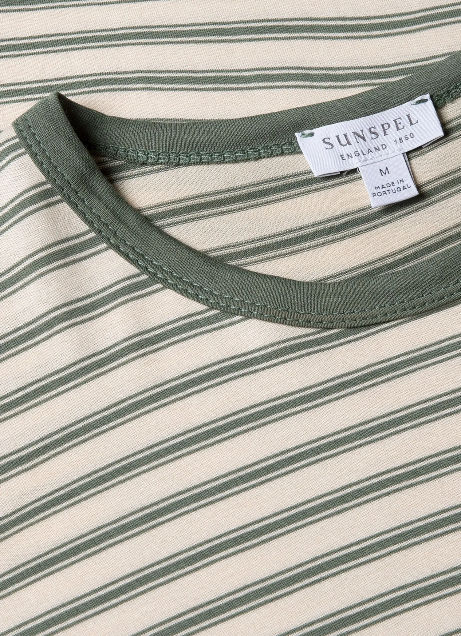 Men's Classic T-shirt in Dusk Green/Undyed Sunspel
