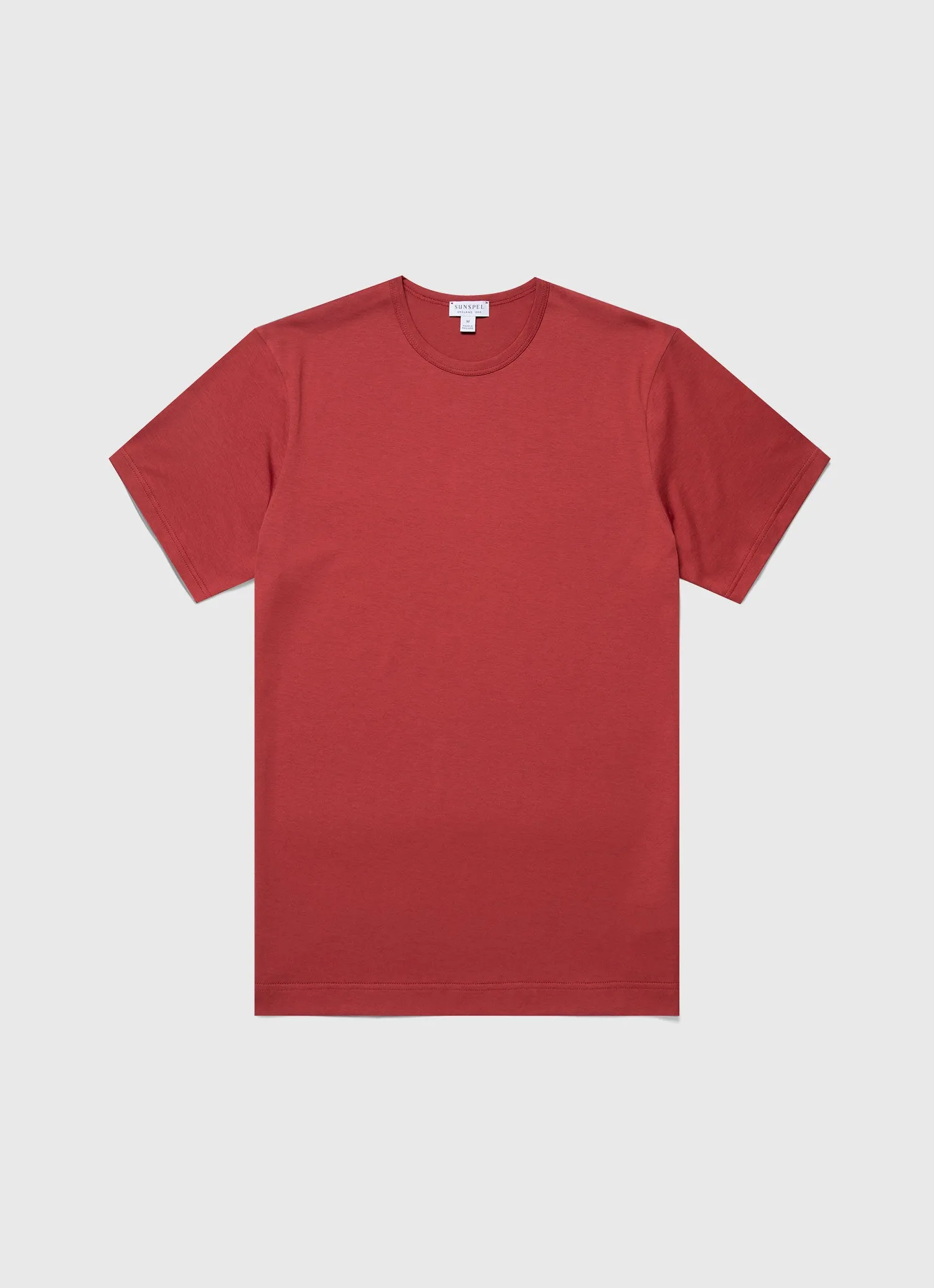 Men's Classic T-shirt in Garnet Red Sunspel