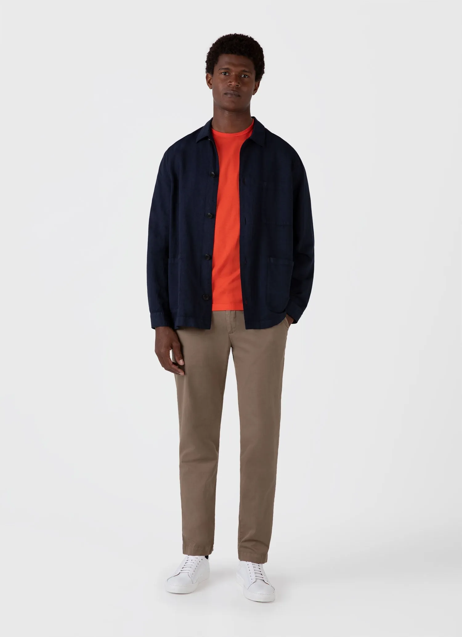 Men's Classic T-shirt in Magma Sunspel