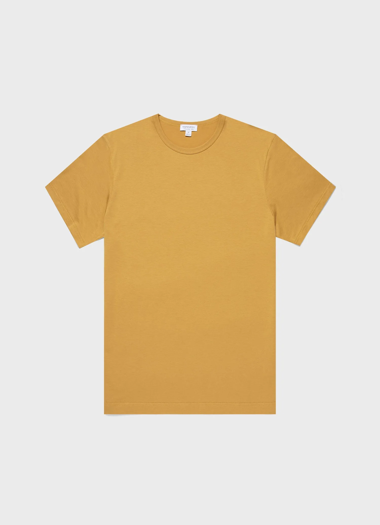 Men's Classic T-shirt in Mustard Sunspel
