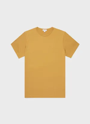Men's Classic T-shirt in Mustard Sunspel