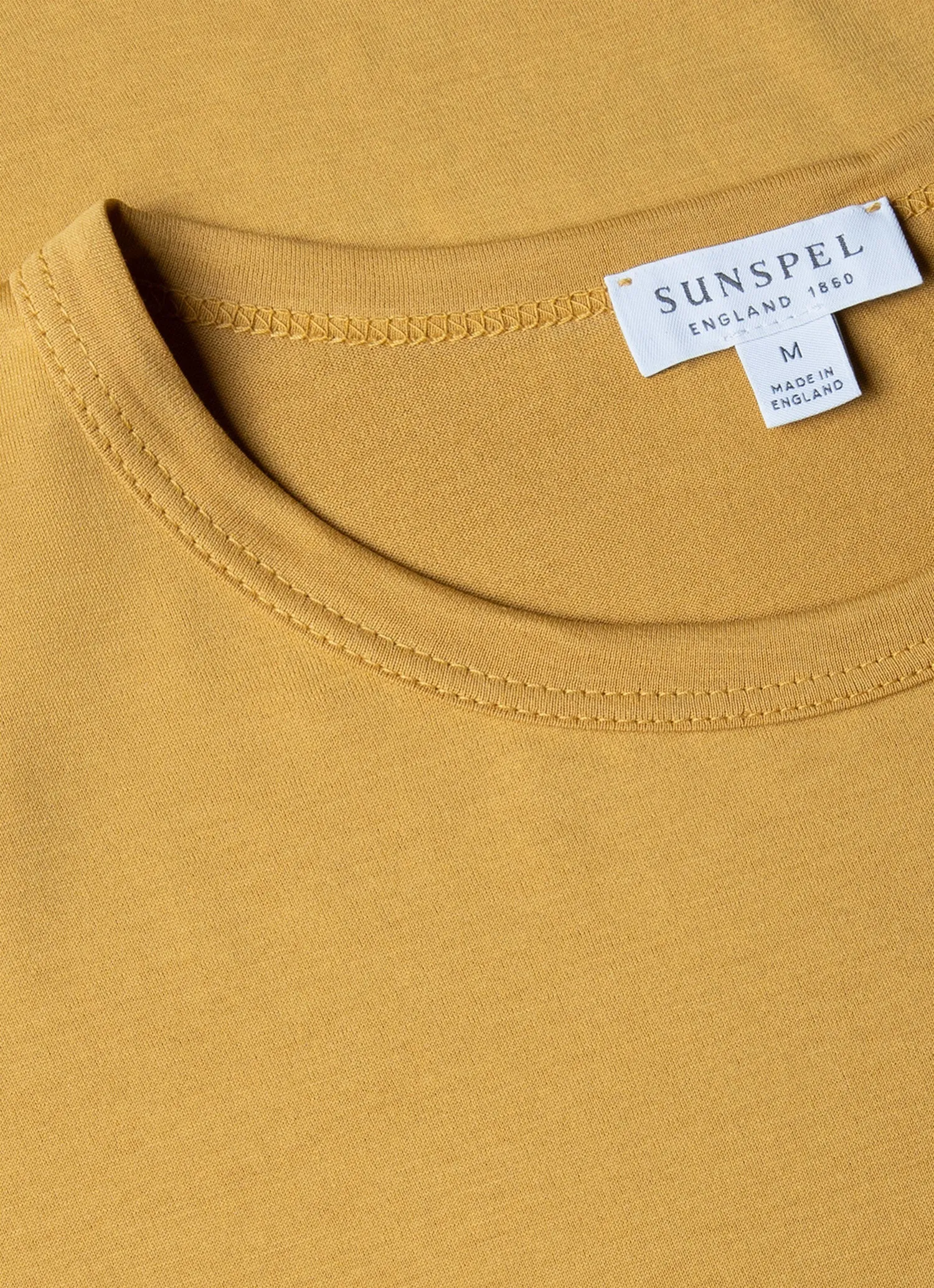 Men's Classic T-shirt in Mustard Sunspel