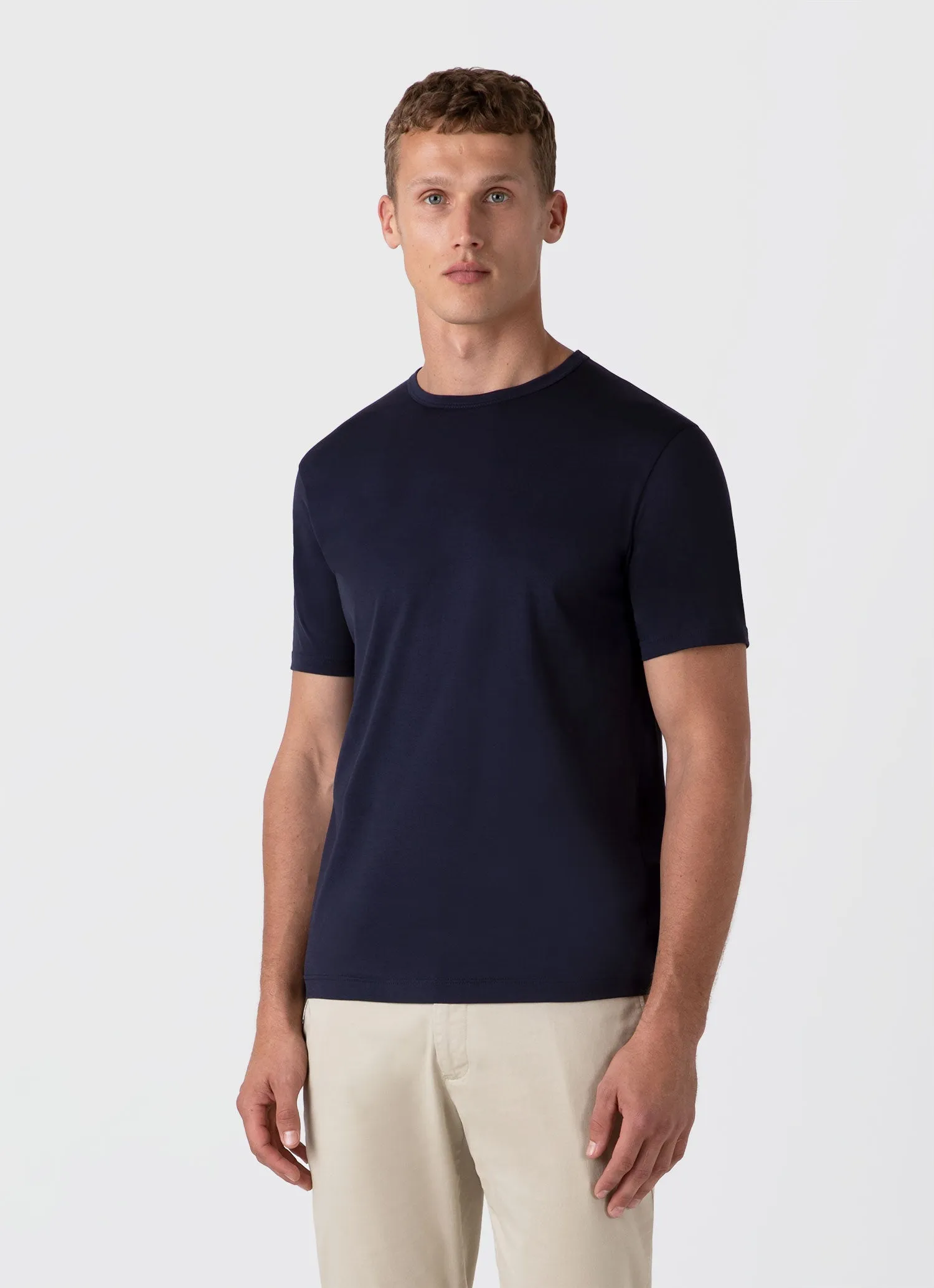 Men's Classic T-shirt in Navy Sunspel