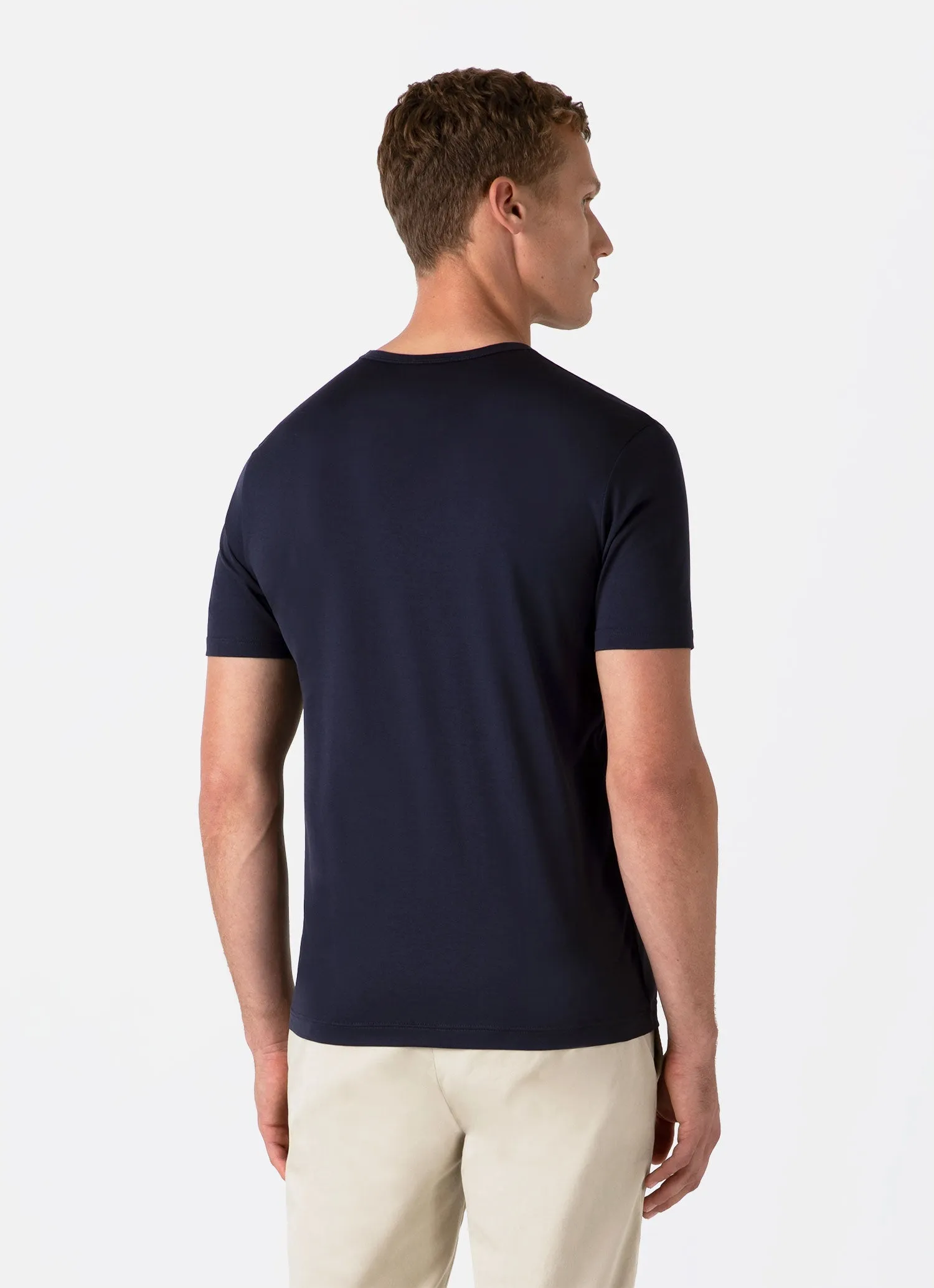 Men's Classic T-shirt in Navy Sunspel