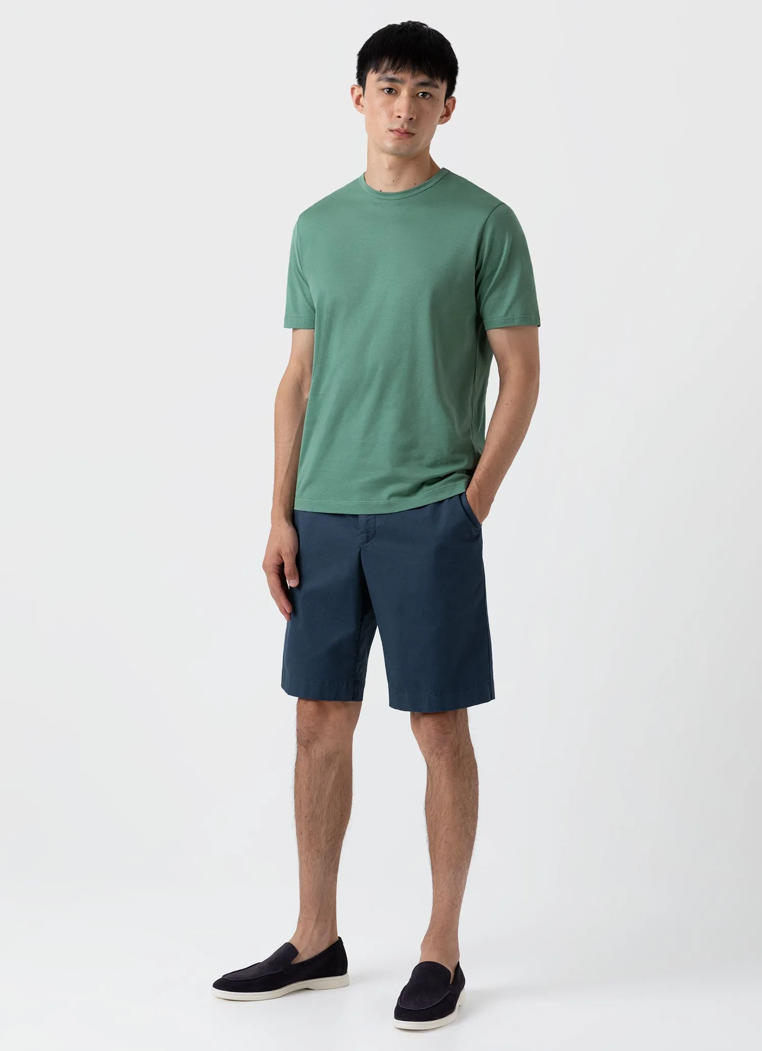 Men's Classic T-shirt in Thyme Sunspel